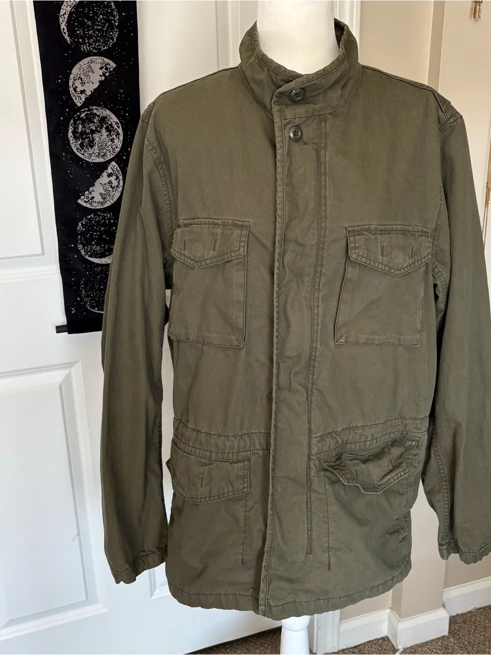GAP Olive Green Military Field Jacket with Hood